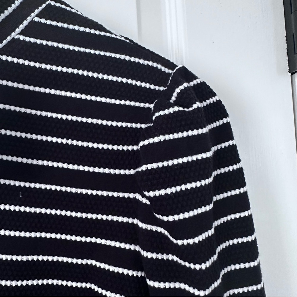 Loft Dot Jacquard Mock Neck Shift Dress - Picture 3 of 9